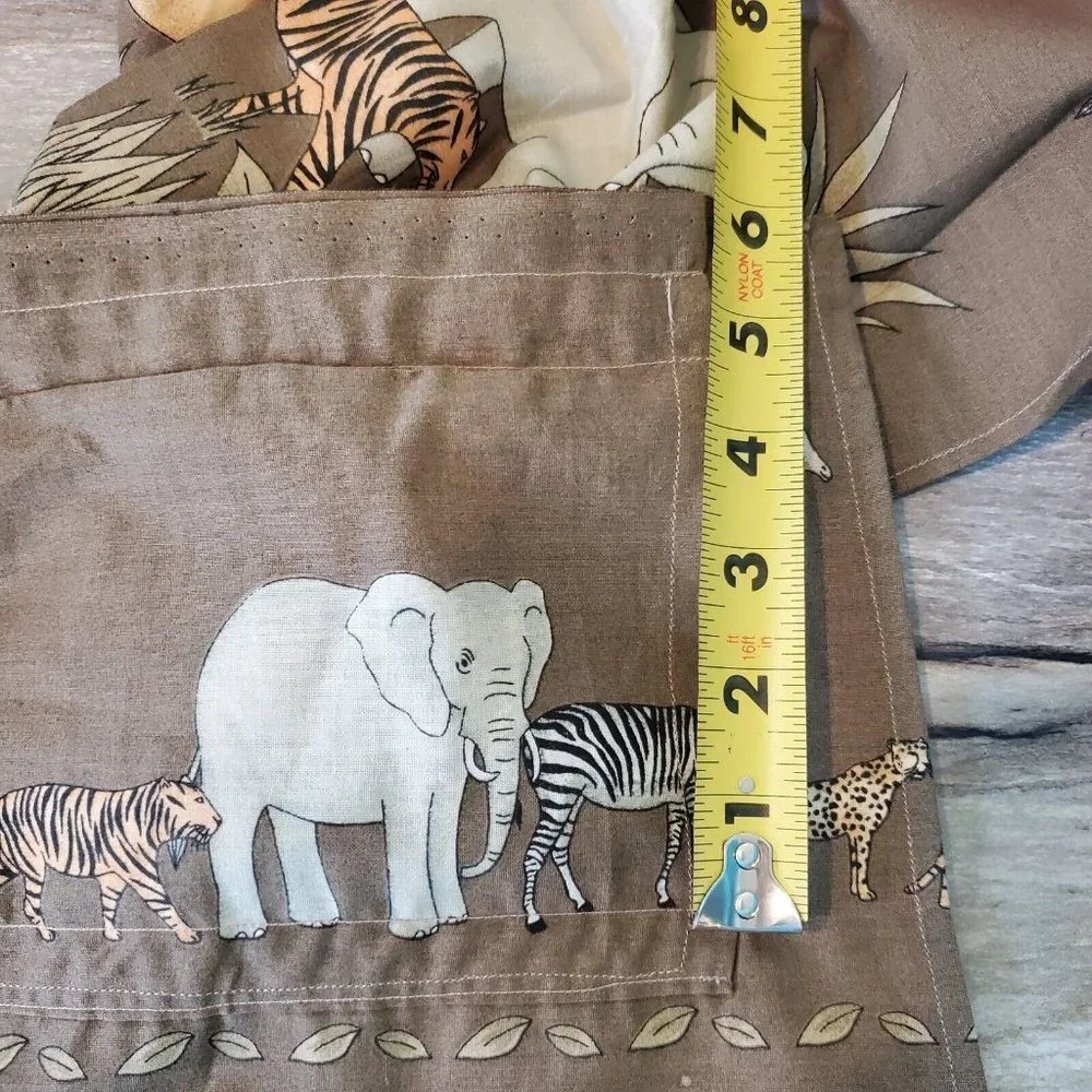 Jungle Wild Animals‎ Safari Baby Quilt Blanket Tapestry 2 Curtain Panels 43 X 72